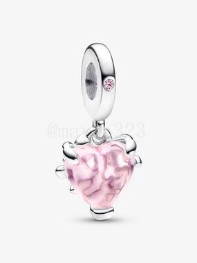Pandora Pink Family Tree & Heart Dangle Charm